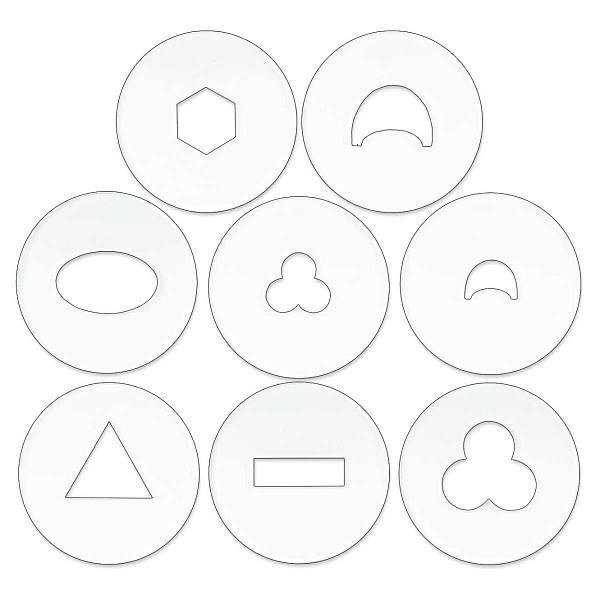 Clay Gun Shapes & Coils Die Set- 8 PC