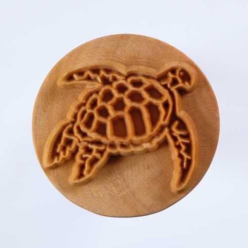SCXL005 - Extra Lrg. Round Stamp: Sea Turtle 1, 6cm
