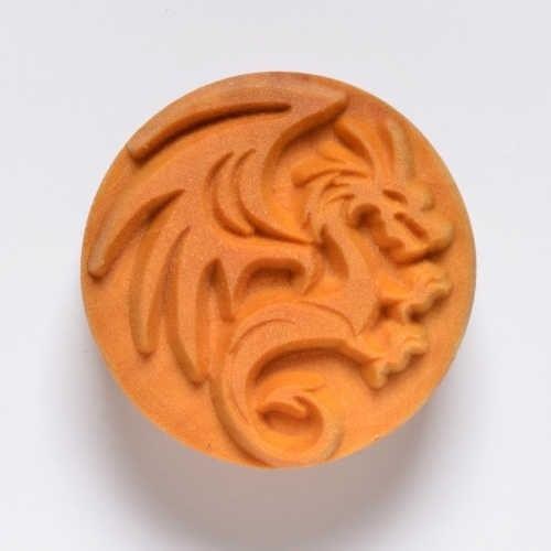 SCL008 - Lrg. Round Stamp: Dragon, 4cm