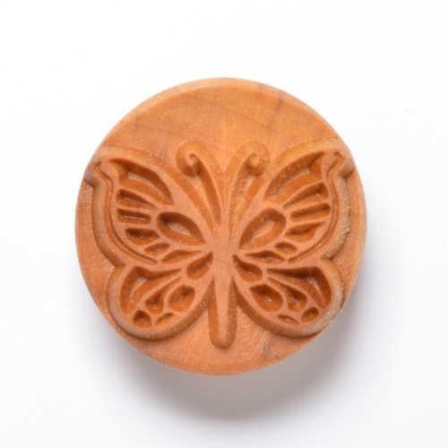 SCL043 - Lrg. Round Stamp: Butterfly, 4cm