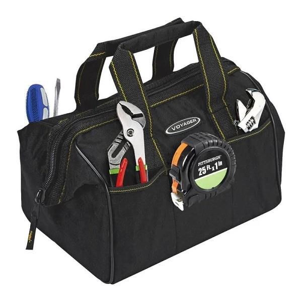 Tote/Tool Bag - 12" w/ 21 Pockets, Black