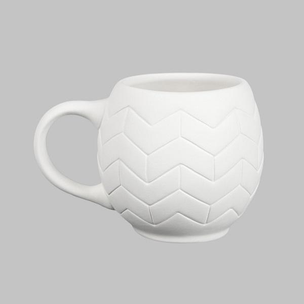 MB1618 - Chevron Mug (14oz)    5.5"L x 5.5"W x 3.75"H
