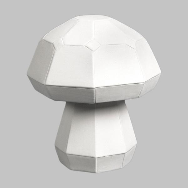 MB1625 - Lrg. Faceted Mushroom     6"L x 6"W x 7"H