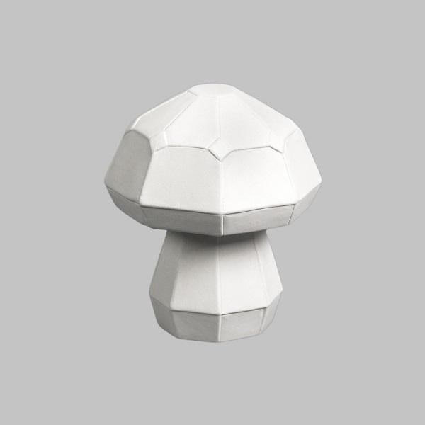 MB1626 - Sm. Faceted Mushroom     4.25"L x 4.25"W x 5"H