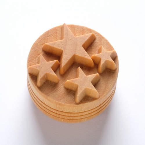 SCL131 - Lrg. Round Stamp: Stars, 4cm