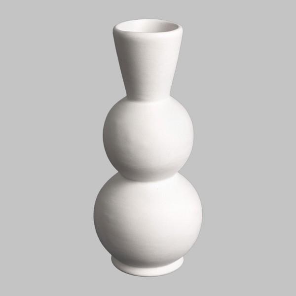 SB157 - Stoneware Curvy Vase   3.25"L x 3.25"W x 7.5"H