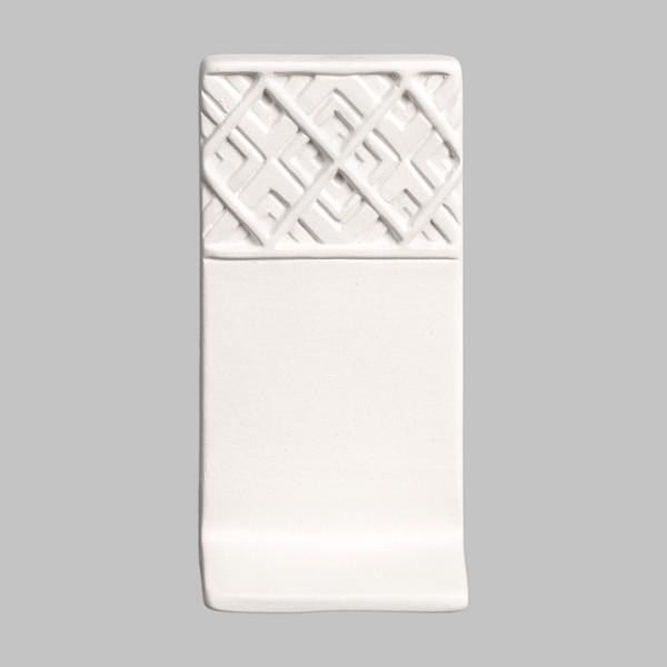 SB158 - Stoneware Textured Standing Test Tile  2.25"L x 1.25"W x 4.25"H
