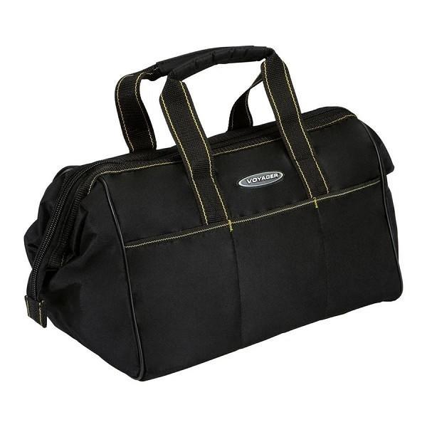 Tote/Tool Bag - 15" w/ Zipper & 14 Pockets, Black
