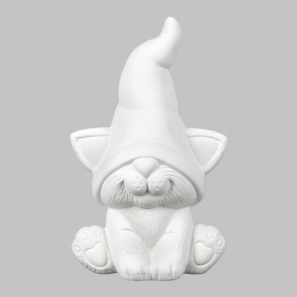 MCB1627 - Kitten Gnome     4.75"L x 4.25"W x 7.75"H