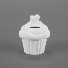 29049 - Cupcake Bank      3.5"Dia. x 4.25"H