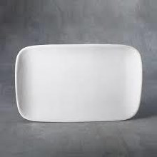 37467 - Squrve Dinner Plate     11.25"L x 6"W x 7/8"H