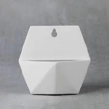 44383 - Hexagon Wall Planter     7.5"L x 7"W x 3"H