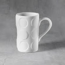CCX091 - Mug w/ Large Dots (12oz)  5"H x 3"Dia