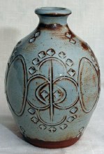 Additional picture of MBG-067  Light Blue Shino  Cone 6, Pint