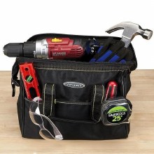 Additional picture of Tote/Tool Bag - 12" w/ Zipper & 21 Pockets, Black