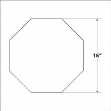 Additional picture of 9805 - 16" x 15" Full Octagon Cordierite Shelf
