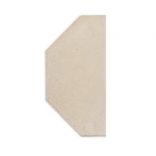 15" x 7.5" 1/2 Octagon Cordierite Shelf (3" Brick Kiln)