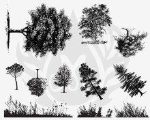 DSS-0110 - Trees & Grass Designer Silkscreen