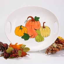 Additional picture of MB1307 - Handled Platter     11.75"L x 10.5"W