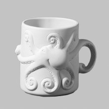 MB1408 - Octopus Mug     3.4"L x 5"W x 4.25"H