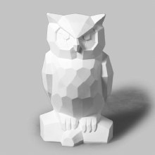 MB1477 - Faceted Owl     6"L x 6.5"W x 12.25"H