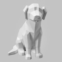 MB1516 - Faceted Dog     9.5"L x 5.75"W x 9.75"H