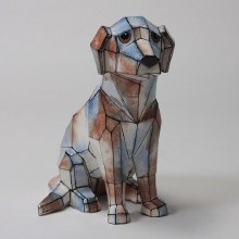 Additional picture of MB1516 - Faceted Dog     9.5"L x 5.75"W x 9.75"H