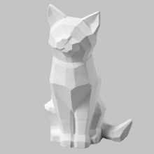 MB1517 - Faceted Cat     5"L x 6.25"W x 9.25"H