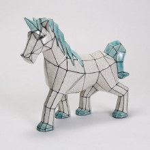Additional picture of MB1538 - Faceted Unicorn     9"L x 3.5"W x 8.5"H