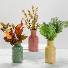 Additional picture of MB1556 - Textured Bud Vases (assort. of 3 designs)     3"W x 6.24"H