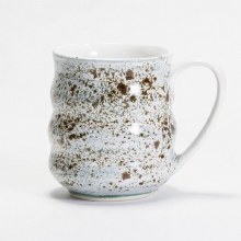 Additional picture of SB103 - Stoneware Wavy Mug (18oz)   5.5"W x 4.5"H