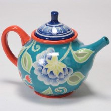 Additional picture of SB127 - Stoneware Teapot (32oz)   6.75"W x 8.75"H