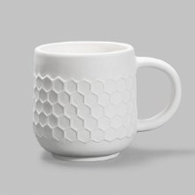SB137 - Stoneware Honeycomb Mug (18oz)     6"W x 4.5"H