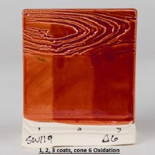 Additional picture of SW-119 Cinnabar Glaze Cone 5-10, 10# Dry