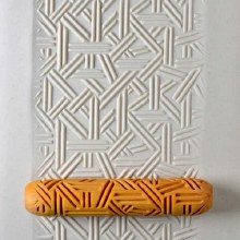 BHR-025 Big Hand Roller - Crazy Wicker Weave, 12cm