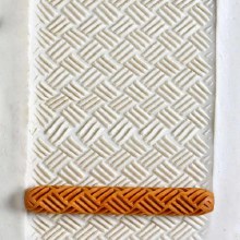 HR-023 Hand Roller - Angled Basket Weave, 10cm
