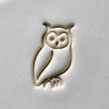 Additional picture of SCL053 - Lrg. Round Stamp: Owl, 4cm