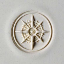 Additional picture of SCL064 - Lrg. Round Stamp: Compass, 4cm