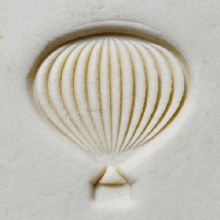 Additional picture of SCM185 - Med. Round Stamp: Hot Air Balloon, 2.5cm