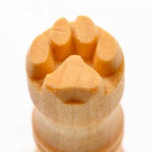 SCS-001 Sm. Round Stamp - Dog Paw, 1.5cm