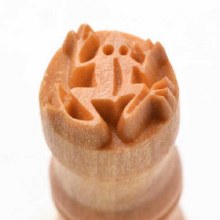SCS-156 Sm. Round Stamp - Dancing Frog, 1.5cm