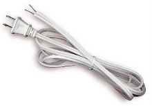 Cord w/ Molded Plug- 8ft, White