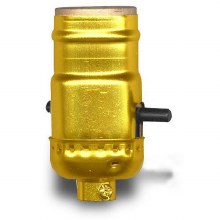Push Thru Lamp Socket w/ Set Screw- Brass