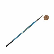 Additional picture of 355-0 White (Short) Bristle Round Dry-Brush, Size 0