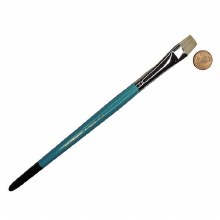Additional picture of 455-8 White (Short) Bristle Flat Dry-Brush, Size 8