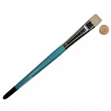 Additional picture of 455-10 White (Short) Bristle Flat Dry-Brush, Size 10
