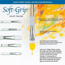 Additional picture of SG-305 Soft Grip White Taklon Brushes (5 PC)