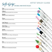 Additional picture of SG-305 Soft Grip White Taklon Brushes (5 PC)