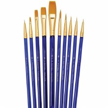 Additional picture of SVP-1 Gold Taklon Brushes Variety Pack (10 PC)
