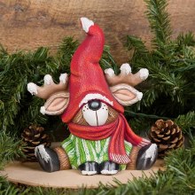 Additional picture of MB1599 - Reindeer Gnome     7"L x 4.5"W x 7.75"H